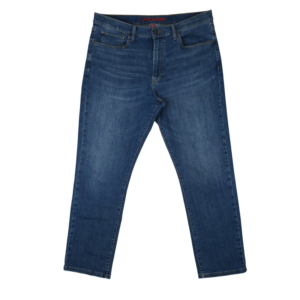 Lucky Brand Jeans Mens 36x32 Blue 410 Athletic Straight Stretch Denim Minimalist
